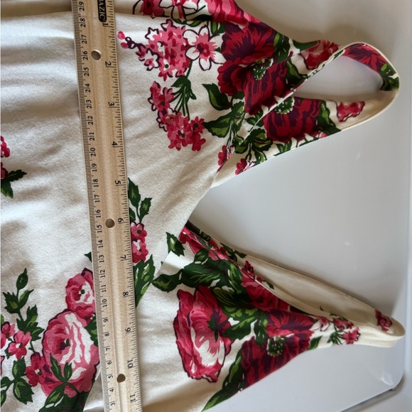 Betsey Johnson Archive Cabbage Rose Peplum Bodycon Tank Dress - Picture 3 of 9